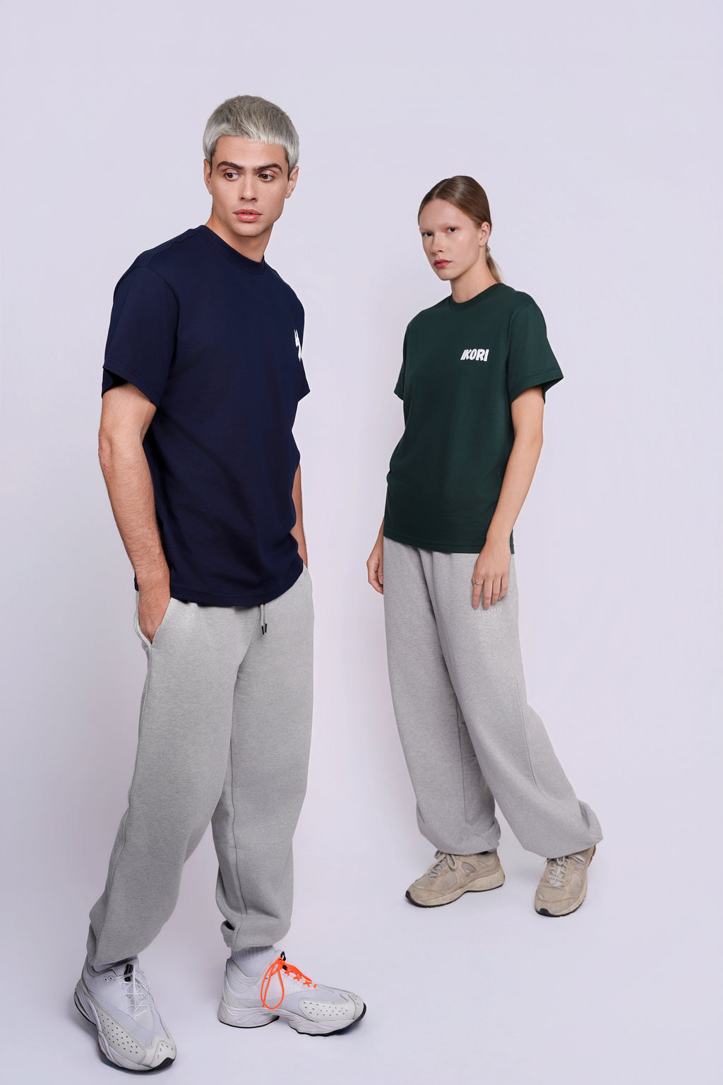 Grey Melange Trackpants